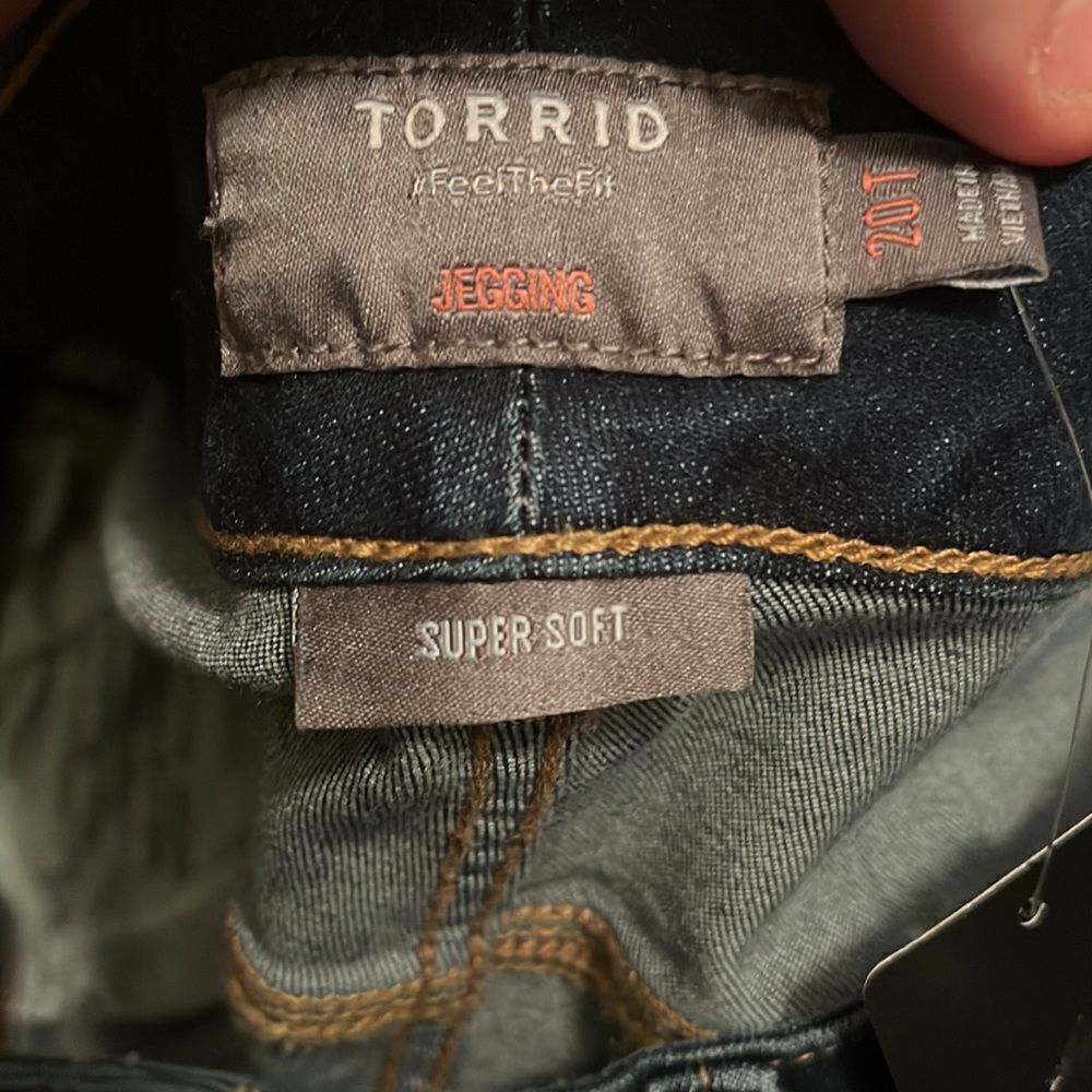 Torrid High Rise Super Soft Distressed Ripped Jeggings - Picture 7 of 16